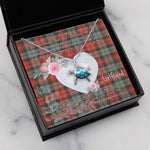 Sea Turtle Necklace Gift for My Beautiful Girlfriend Valentines Necklace Clan MacLachlan Weathered Tartan Blue Turtle Necklace