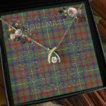 To My Beautiful Soulmate Necklace In Your Eyes I Have Found My Home Clan Shaw Green Modern Tartan Wishbone Dancing Necklace