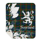 Sherpa Blanket - Tartan Blanket Thistle and Lion Scottish Clan Aiton Hunting Plaid Blanket, plaid sherpa blanket queen,purple sherpa blanket,queen sherpa blanket,queen size sherpa blanket,red sherpa blanket,scottish tartan blankets,sherpa blanket,sherpa christmas blanket