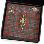 To My Beautiful Soulmate Sunflower Necklace In Your Eyes I Have Found My Home Clan Blackford Tartan Jewelry For Girlfriend, Tartan Sunflower Pendant Necklace, Scottish Tartan Jewelry, valentine necklace, necklace girlfriend, necklace for wife, cute necklaces for girlfriend, jewelry for girlfriend, to my soulmate necklace, to my future wife necklace