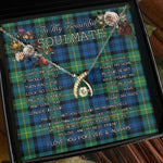 To My Beautiful Soulmate Necklace In Your Eyes I Have Found My Home Clan Gordon Ancient Tartan Wishbone Dancing Necklace