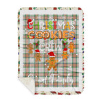 Personalized Gift Tartan Plaid Blanket Clan Grant of Auchnarrow With Christmas Cookie Baking Crew Christmas Gift Sherpa Blanket, tartan sherpa blanket,buffalo plaid sherpa blanket,christmas sherpa blanket,Christmas Throw Blanket,green plaid sherpa blanket,green sherpa blanket