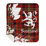 Sherpa Blanket - Tartan Blanket Thistle and Lion Scottish Clan Davis Plaid Blanket, plaid sherpa blanket queen,purple sherpa blanket,queen sherpa blanket,queen size sherpa blanket,red sherpa blanket,scottish tartan blankets,sherpa blanket,sherpa christmas blanket