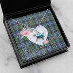 Sea Turtle Necklace Gift for My Beautiful Girlfriend Valentines Necklace Clan MacRae Hunting Ancient Tartan Blue Turtle Necklace