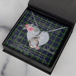 Rising Phoenix Necklace - Valentine Necklace Clan Lamont Tartan Gift for Girlfriend, Gift for My Wife Rising Phoenix Necklace