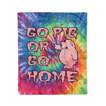 Scotstee Shop - Scotstee Shop Blanket Go Pig or Go home Tie Dye One Hippie Rainbow Fleece Blanket