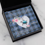 Sea Turtle Necklace Gift for My Beautiful Girlfriend Valentines Necklace Clan MacNeill Of Barra Blue Tartan Blue Turtle Necklace