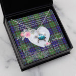 Sea Turtle Necklace Gift for My Beautiful Girlfriend Valentines Necklace Clan Newman Tartan Blue Turtle Necklace