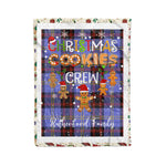 Personalized Gift Tartan Plaid Blanket Clan Rutherford With Christmas Cookie Baking Crew Christmas Gift Blanket, Plaid Blanket, Christmas Fleece Blanket, Christmas Blanket, Tartan Blanket, Scottish Blanket, Scotland Blanket, Family Name Blanket, Custom Blanket, Personalized Blanket