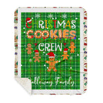 Personalized Gift Tartan Plaid Blanket Clan Galloway Hunting With Christmas Cookie Baking Crew Christmas Gift Sherpa Blanket, tartan sherpa blanket,buffalo plaid sherpa blanket,christmas sherpa blanket,Christmas Throw Blanket,green plaid sherpa blanket,green sherpa blanket