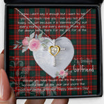 Gift For My Beautiful Girlfriend Necklace Valentine Necklace Clan Carr Tartan Cross Dancing Necklace Scottish Tartan Jewelry