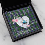 Sea Turtle Necklace Gift for My Beautiful Girlfriend Valentines Necklace Clan Donnachaidh Robertson Tartan Blue Turtle Necklace