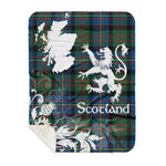 Sherpa Blanket - Tartan Blanket Thistle and Lion Scottish Clan Cameron of Erracht Ancient Plaid Blanket, plaid sherpa blanket queen,purple sherpa blanket,queen sherpa blanket,queen size sherpa blanket,red sherpa blanket,scottish tartan blankets,sherpa blanket,sherpa christmas blanket