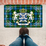Doormat - Welcome Mat Scottish Fletcher Ancient Clan Badge Tartan Door Mat, Plaid Doormat