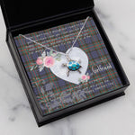 Sea Turtle Necklace Gift for My Beautiful Girlfriend Valentines Necklace Clan Fletcher of Dunans Tartan Blue Turtle Necklace
