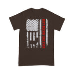 Scotstee Shop - USA Flag Best Buckin' Dad Ever Deer Hunting Fathers Day Gift 4th Of July Shirt