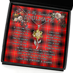 To My Beautiful Soulmate Sunflower Necklace In Your Eyes I Have Found My Home Clan MacIntyre Modern Tartan Jewelry For Girlfriend, Tartan Sunflower Pendant Necklace, Scottish Tartan Jewelry, valentine necklace, necklace girlfriend, necklace for wife, cute necklaces for girlfriend, jewelry for girlfriend, to my soulmate necklace, to my future wife necklace