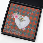 Gift For My Beautiful Girlfriend Necklace Valentine Necklace Clan Robertson Ancient Tartan Cross Dancing Necklace Scottish Tartan Jewelry