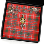To My Beautiful Soulmate Sunflower Necklace In Your Eyes I Have Found My Home Clan Duke Of Rothesay Tartan Jewelry For Girlfriend, Tartan Sunflower Pendant Necklace, Scottish Tartan Jewelry, valentine necklace, necklace girlfriend, necklace for wife, cute necklaces for girlfriend, jewelry for girlfriend, to my soulmate necklace, to my future wife necklace
