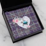 Sea Turtle Necklace Gift for My Beautiful Girlfriend Valentines Necklace Clan RCAF Tartan Blue Turtle Necklace