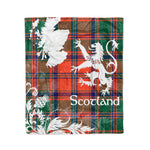 Scotstee Shop Tartan Plaid Fleece Blankets Thistle and Lion Scottish Clan Stewart of Appin Ancient Plaid Blanket