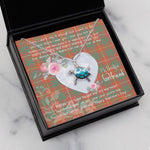 Sea Turtle Necklace Gift for My Beautiful Girlfriend Valentines Necklace Clan Bruce Ancient Tartan Blue Turtle Necklace