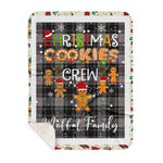 Personalized Gift Tartan Plaid Blanket Clan Moffat With Christmas Cookie Baking Crew Christmas Gift Sherpa Blanket, tartan sherpa blanket,buffalo plaid sherpa blanket,christmas sherpa blanket,Christmas Throw Blanket,green plaid sherpa blanket,green sherpa blanket
