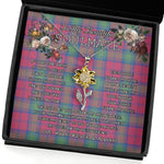To My Beautiful Soulmate Sunflower Necklace In Your Eyes I Have Found My Home Clan Lindsay Ancient Tartan Jewelry For Girlfriend, Tartan Sunflower Pendant Necklace, Scottish Tartan Jewelry, valentine necklace, necklace girlfriend, necklace for wife, cute necklaces for girlfriend, jewelry for girlfriend, to my soulmate necklace, to my future wife necklace