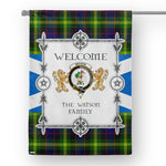 Watson Modern Tartan Garden Flag - Tartan Flag Clan Badge Scottish Tartan House Flag - Scotstee Shop