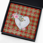 Gift For My Beautiful Girlfriend Necklace Valentine Necklace Clan Chattan Tartan Cross Dancing Necklace Scottish Tartan Jewelry
