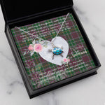 Sea Turtle Necklace Gift for My Beautiful Girlfriend Valentines Necklace Clan Crosbie Tartan Blue Turtle Necklace