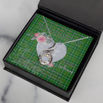 Rising Phoenix Necklace - Valentine Necklace Clan Galloway Hunting Tartan Gift for Girlfriend, Gift for My Wife Rising Phoenix Necklace