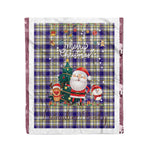 Personalized Gift Tartan Plaid Blanket Clan Livingstone Dress With Funny Santa Snowman Reindeer Merry Christmas Fleece Blanket, Home Living Room, Plaid Blanket, Tartan Blanket, Scottish Blanket, Buffalo fleece blanket, Christmas Blanket