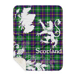 Sherpa Blanket - Tartan Blanket Thistle and Lion Scottish Clan Inglis Modern Plaid Blanket, plaid sherpa blanket queen,purple sherpa blanket,queen sherpa blanket,queen size sherpa blanket,red sherpa blanket,scottish tartan blankets,sherpa blanket,sherpa christmas blanket