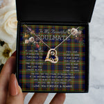 To My Beautiful Soulmate Necklace In Your Eyes I Have Found My Home Clan MacLellan Modern Tartan Forever Love Necklace
