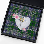 Gift For My Beautiful Girlfriend Necklace Valentine Necklace Clan Wishart Hunting Tartan Cross Dancing Necklace Scottish Tartan Jewelry