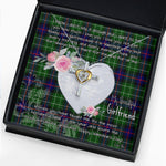 Gift For My Beautiful Girlfriend Necklace Valentine Necklace Clan Leslie Tartan Cross Dancing Necklace Scottish Tartan Jewelry