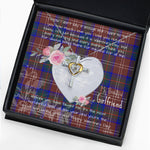 Gift For My Beautiful Girlfriend Necklace Valentine Necklace Clan Chisholm Hunting Modern Tartan Cross Dancing Necklace Scottish Tartan Jewelry