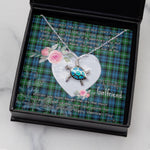 Sea Turtle Necklace Gift for My Beautiful Girlfriend Valentines Necklace Clan Lyon Hunting Tartan Blue Turtle Necklace