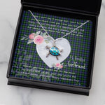 Sea Turtle Necklace Gift for My Beautiful Girlfriend Valentines Necklace Clan Baillie Hunting Tartan Blue Turtle Necklace