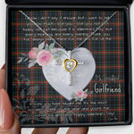 Gift For My Beautiful Girlfriend Necklace Valentine Necklace Clan Braveheart Tartan Cross Dancing Necklace Scottish Tartan Jewelry
