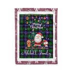 Personalized Gift Tartan Plaid Blanket Clan Mitchell With Funny Santa Snowman Reindeer Merry Christmas Fleece Blanket, Home Living Room, Plaid Blanket, Tartan Blanket, Scottish Blanket, Buffalo fleece blanket, Christmas Blanket