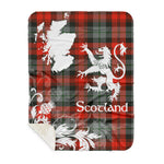 Sherpa Blanket - Tartan Blanket Thistle and Lion Scottish Clan MacLachlan Weathered Plaid Blanket, plaid sherpa blanket queen,purple sherpa blanket,queen sherpa blanket,queen size sherpa blanket,red sherpa blanket,scottish tartan blankets,sherpa blanket,sherpa christmas blanket
