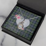 Rising Phoenix Necklace - Valentine Necklace Clan MacDonell Of Glengarry Ancient Tartan Gift for Girlfriend, Gift for My Wife Rising Phoenix Necklace