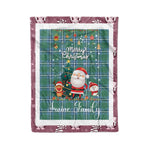 Personalized Gift Tartan Plaid Blanket Clan Irvine With Funny Santa Snowman Reindeer Merry Christmas Fleece Blanket, Home Living Room, Plaid Blanket, Tartan Blanket, Scottish Blanket, Buffalo fleece blanket, Christmas Blanket