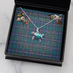 Sea Turtle Necklace To My Beautiful Soulmate Necklace In Your Eyes I Have Found My Home Clan Douglas Tartan Blue Turtle Necklace