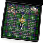 To My Beautiful Soulmate Sunflower Necklace In Your Eyes I Have Found My Home Clan Duncan Ancient Tartan Jewelry For Girlfriend, Tartan Sunflower Pendant Necklace, Scottish Tartan Jewelry, valentine necklace, necklace girlfriend, necklace for wife, cute necklaces for girlfriend, jewelry for girlfriend, to my soulmate necklace, to my future wife necklace