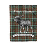 Tartan Blanket With Moose Clan Thomson Hunting Modern Plaid Blanket Tartan Plaid Fleece Blanket, Christmas Blanket, tartan blanket, plaid blanket, red plaid blanket, buffalo plaid blanket, green plaid blanket, plaid fleece blanket, blue plaid blanket, red tartan blanket, tartan plaid blanket, black and white plaid blanket, christmas plaid blanket, orange plaid blanket, tartan plaid throw blanket, pink plaid blanket, brown plaid blanket, buffalo check blanket