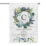 Scotstee Shop - Personal Name Monogram Clan Charteris Tartan Garden Flag Family Name Scottish