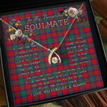 To My Beautiful Soulmate Necklace In Your Eyes I Have Found My Home Clan Fraser of Altyre Tartan Wishbone Dancing Necklace